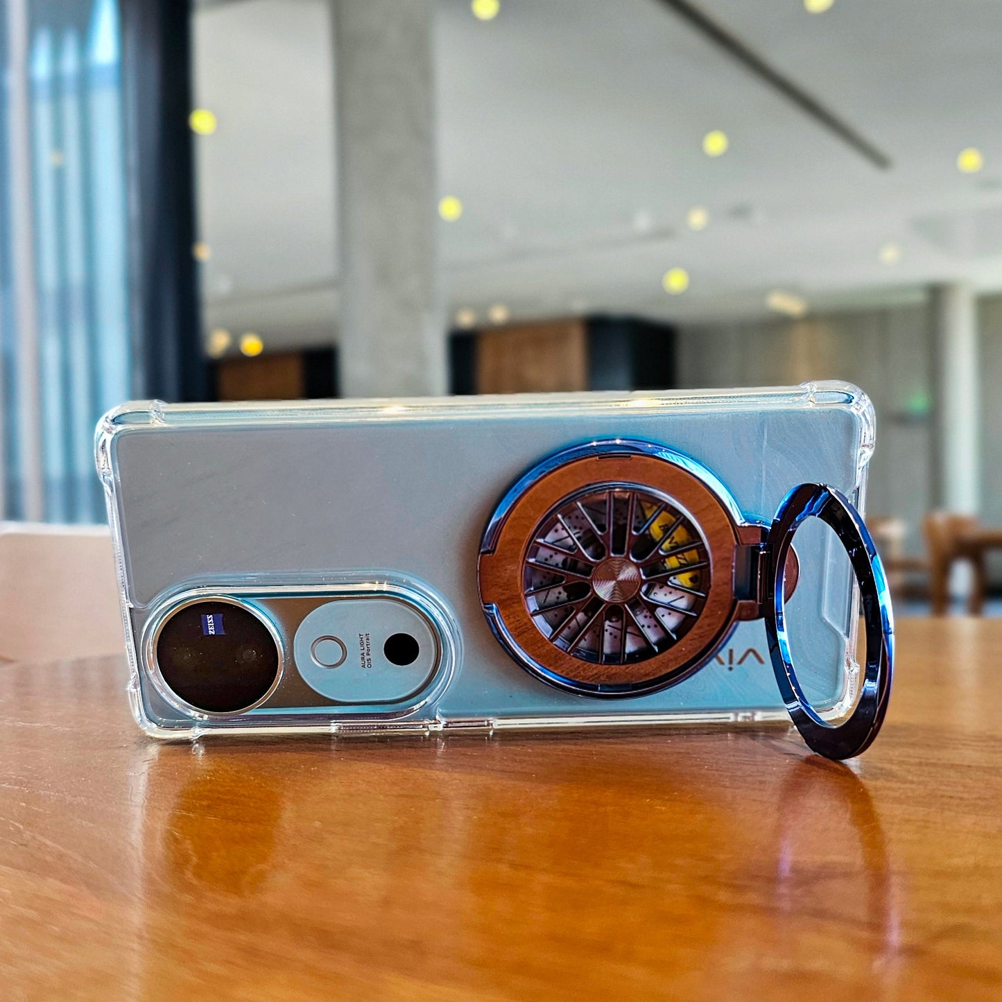 Vivo V40 Pro 5G 100% Original Transparent Four Corner Stress Buster Wheel Case