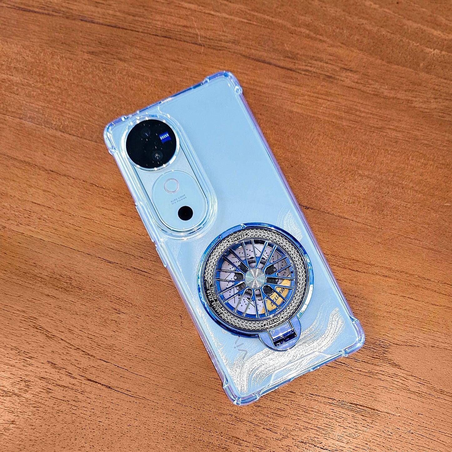 Vivo V40 Pro 5G 100% Original Transparent Four Corner Stress Buster Wheel Case