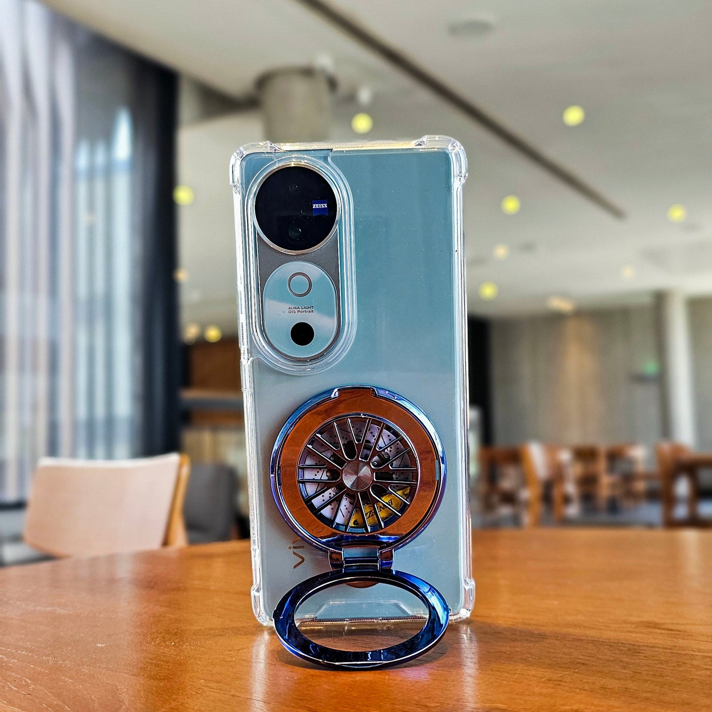 Vivo V40 Pro 5G 100% Original Transparent Four Corner Stress Buster Wheel Case