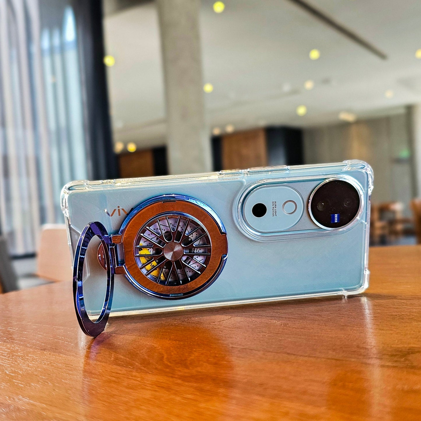 Vivo V40 Pro 5G 100% Original Transparent Four Corner Stress Buster Wheel Case