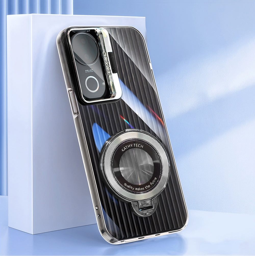Protective case for Vivo V50 5G with camera lens magnifier.