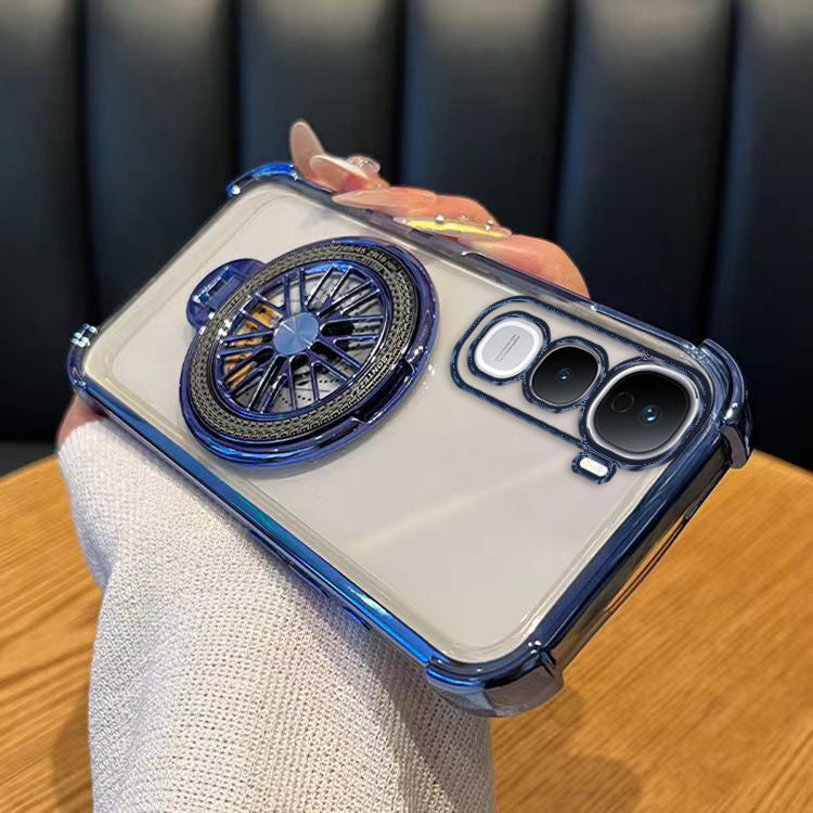 Vivo Y400 Pro 5G Premium Stress Buster Wheel Rotating Shockproof Airbags Case (Buy 1 Get 1 Surprise Cover)