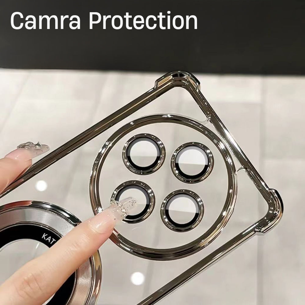 Vivo T4 5G Original Luxury Magnifier Ring Stand Shockproof Airbags Corner Case