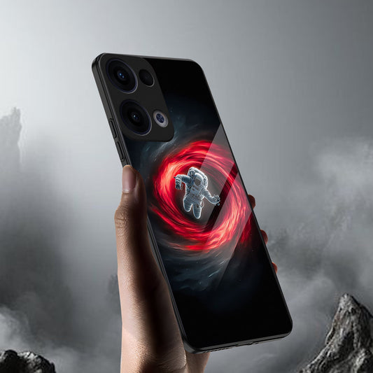 Oppo Reno 13 5G Premium Acrylic Shockproof Glass Back Case (Gravity Drift)
