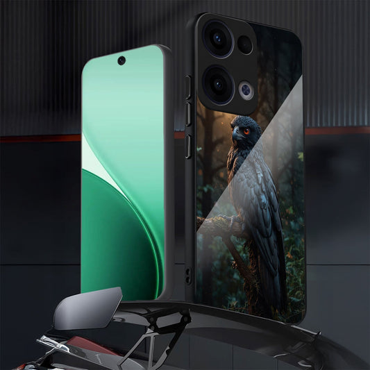 Oppo Reno 13 5G Premium Acrylic Shockproof Glass Back Case (Midnight Gaze)