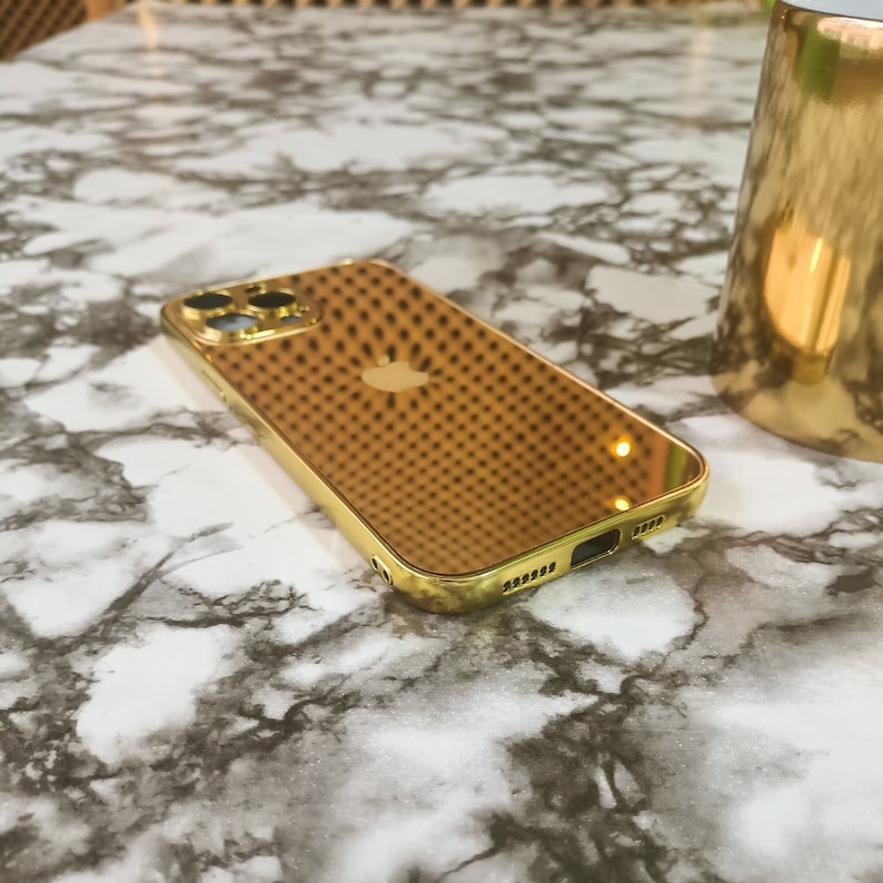 iPhone 15 Pro/16 Pro High Quality Gold Customizable iPhone Case
