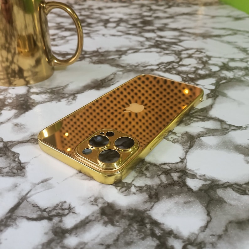 iPhone 15 Pro/16 Pro High Quality Gold Customizable iPhone Case
