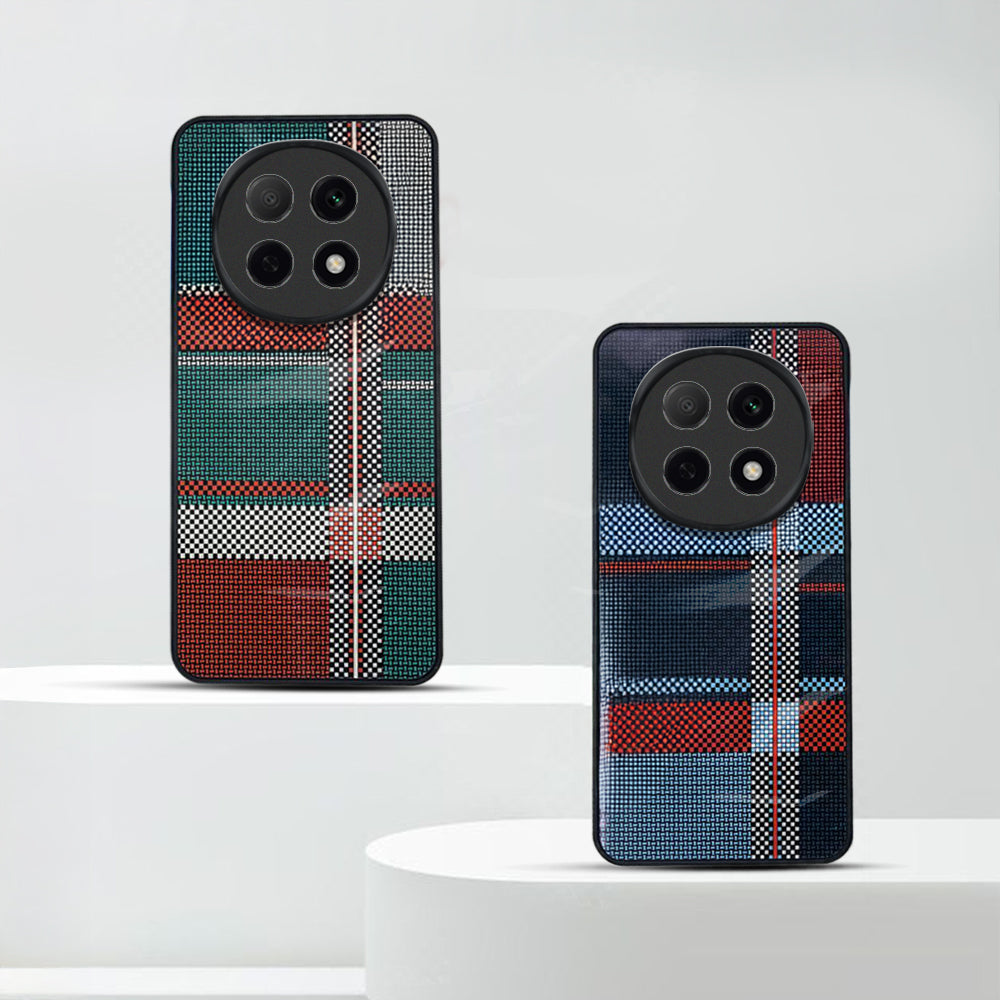 Oppo F29 Pro 5G Luxury Grid Pattern Glass Back Shockproof Case