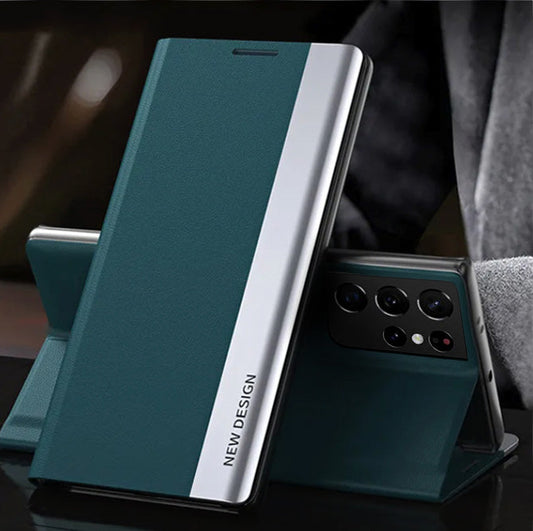 Samsung Galaxy S21 Ultra 5G Magnetic Flip Leather Case