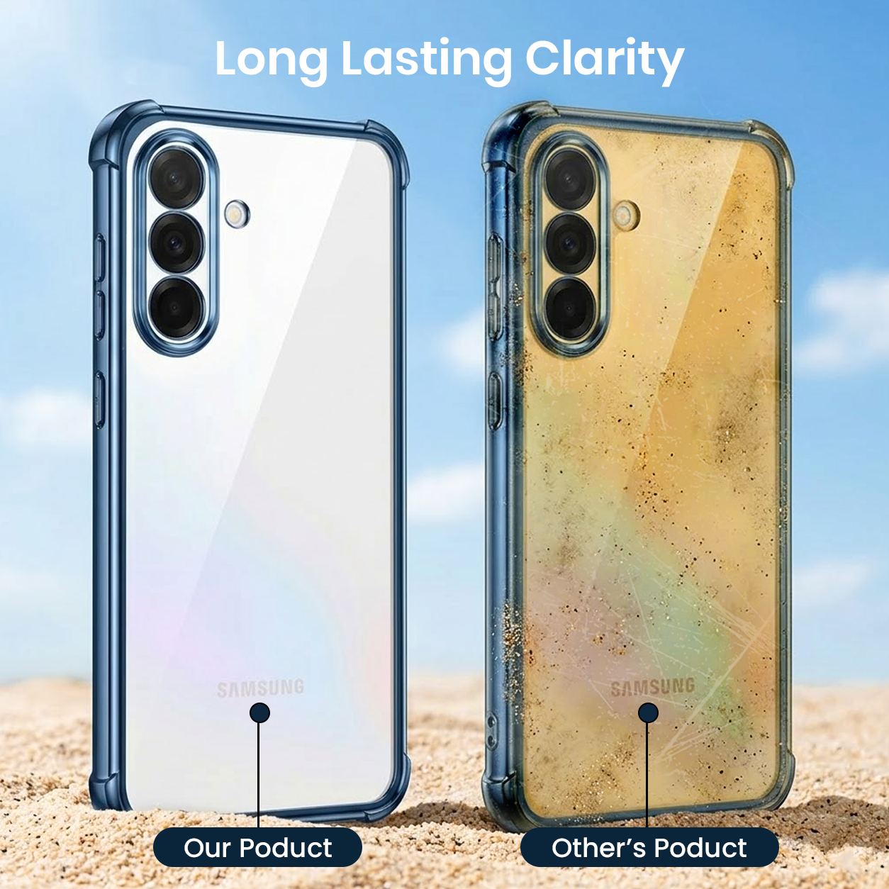 Samsung Galaxy A56 5G Anti-Yellow Electroplating Transparent Airbags Case
