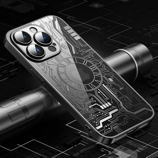 iPhone 12/12 Pro/ 13/13 Pro/ 14/14 Pro Electroplated Clock Pattern iPhone Case