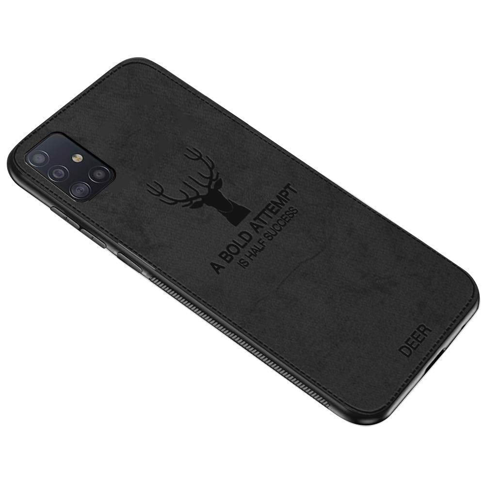 Oppo A54 PREMIUM MOTIVATIONAL DEER PATTERN FABRIC BACK COVER