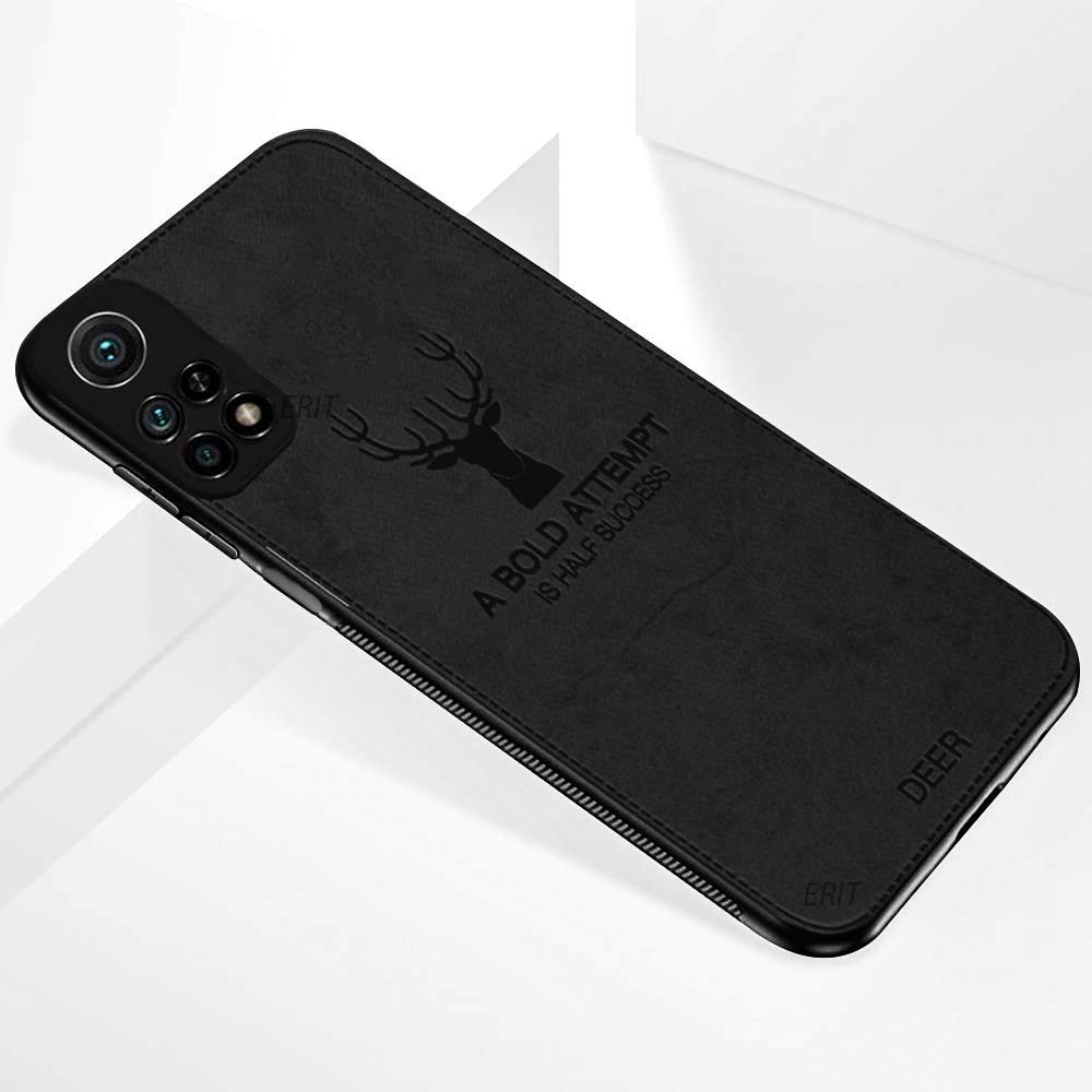 Mi 10T Premium Motivational Deer Pattern Fabric Back Cover