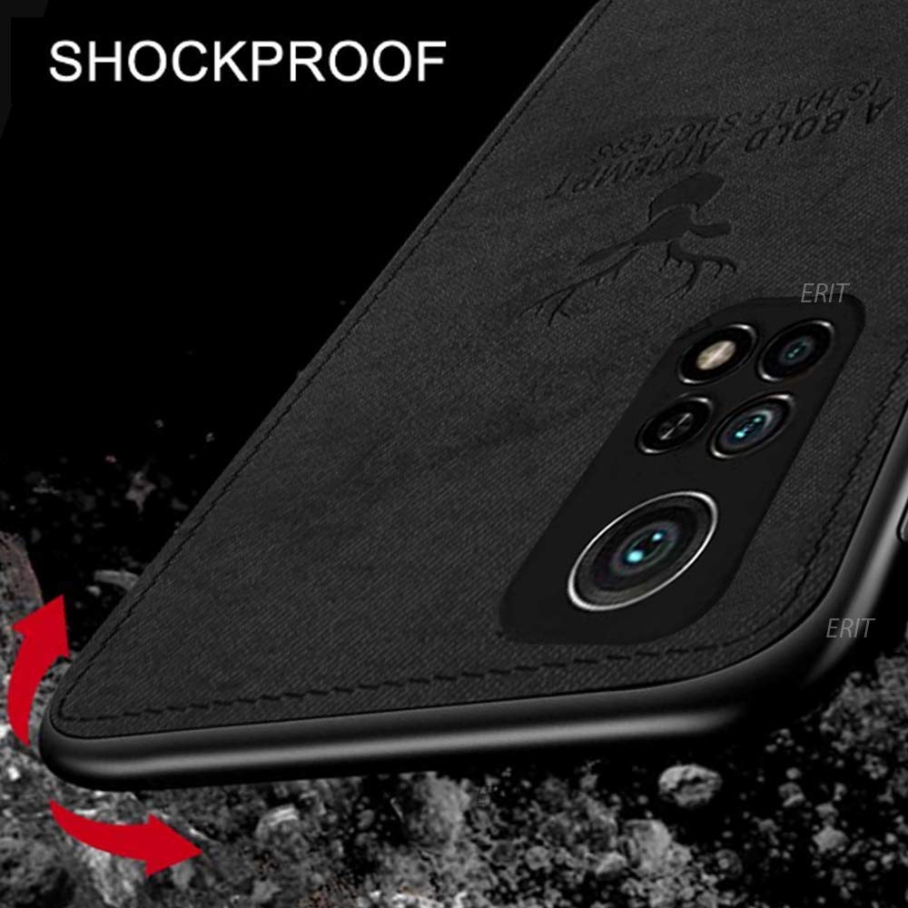 Mi 10T Premium Motivational Deer Pattern Fabric Back Cover