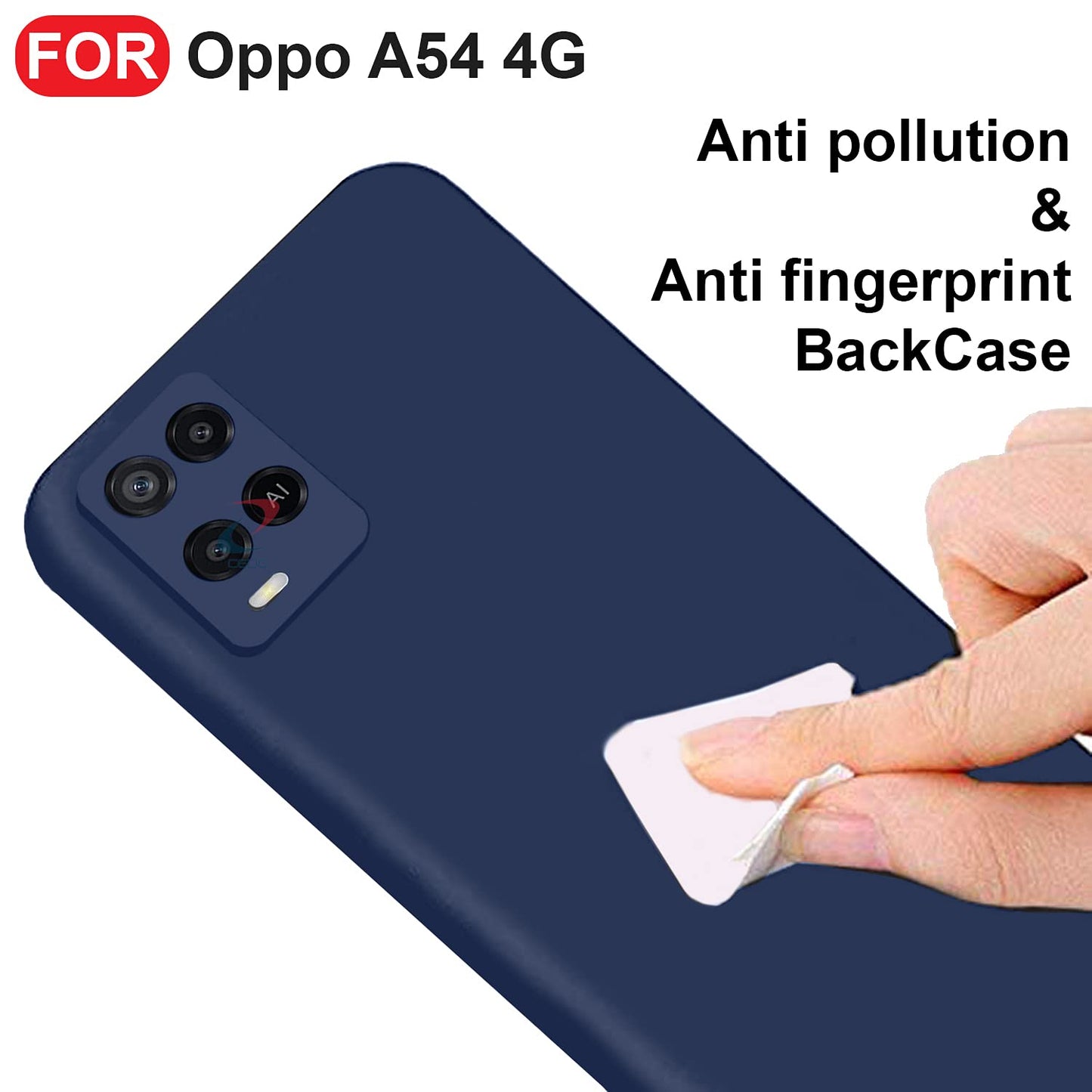 Oppo A54 Matte Soft Silicon Flexible Back Case Cover
