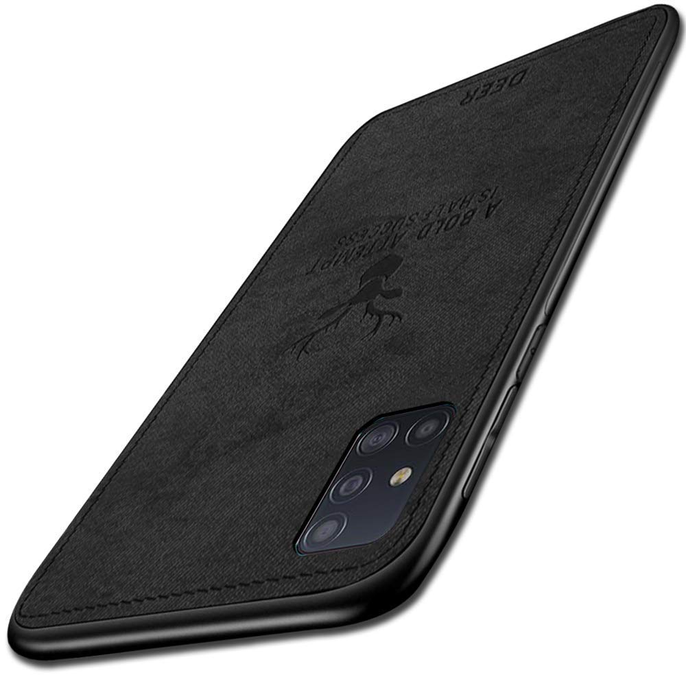 Oppo A54 PREMIUM MOTIVATIONAL DEER PATTERN FABRIC BACK COVER