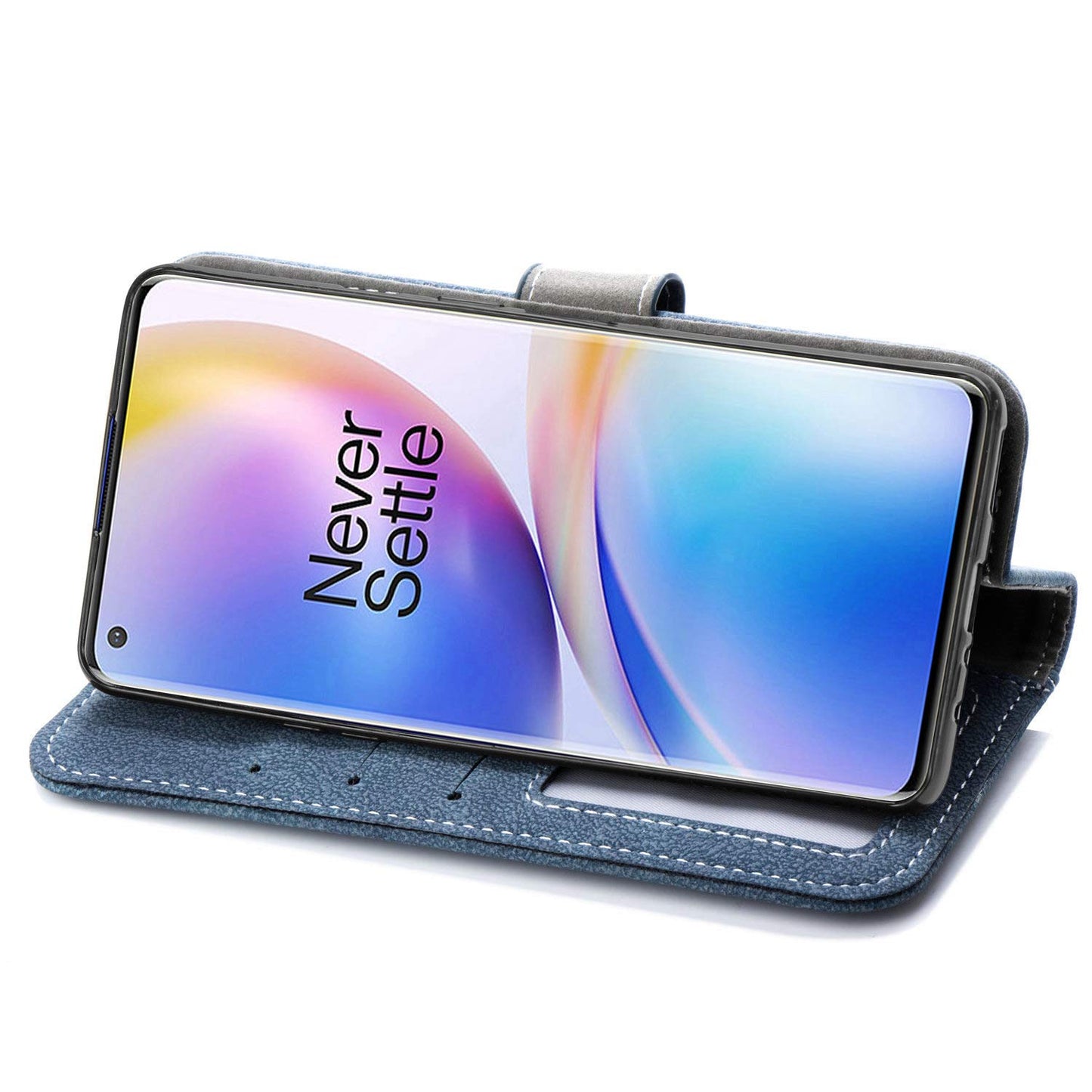 OnePlus 8 Pro Hand Finish Card Pockets Wallet & Stand Cover