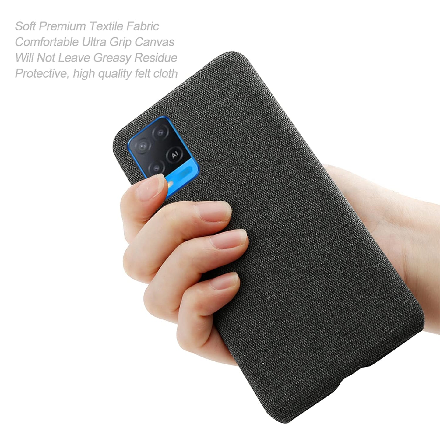 Oppo A54 Soft Fabric Back Case Cover