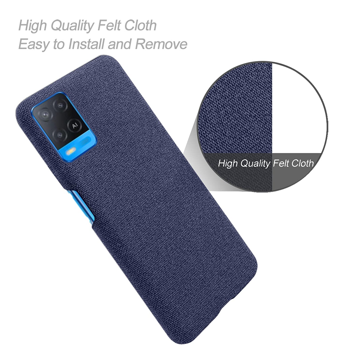 Oppo A54 Soft Fabric Back Case Cover