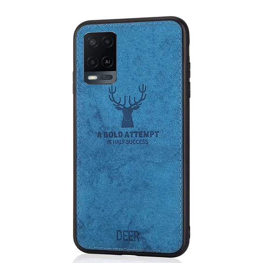 Oppo A54 PREMIUM MOTIVATIONAL DEER PATTERN FABRIC BACK COVER