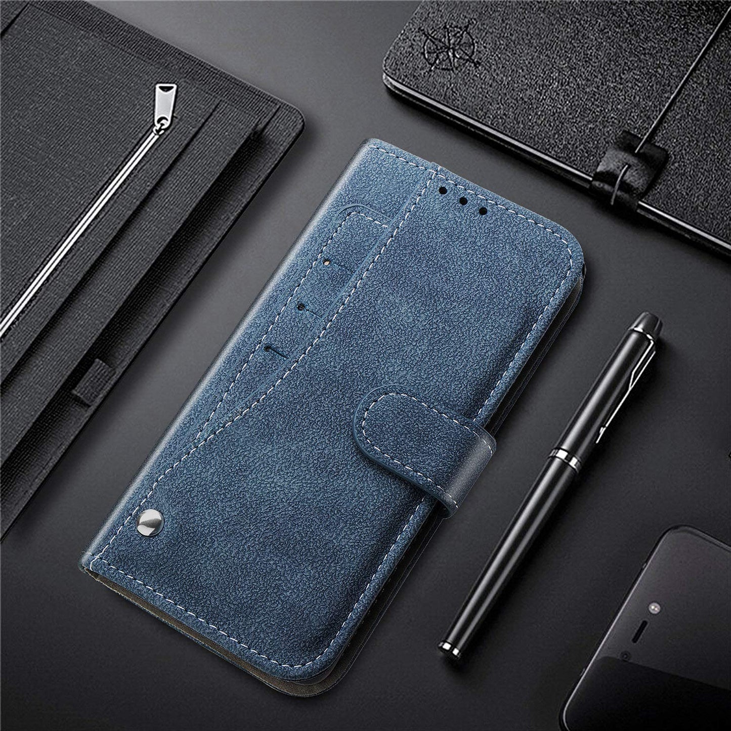 OnePlus 8 Pro Hand Finish Card Pockets Wallet & Stand Cover