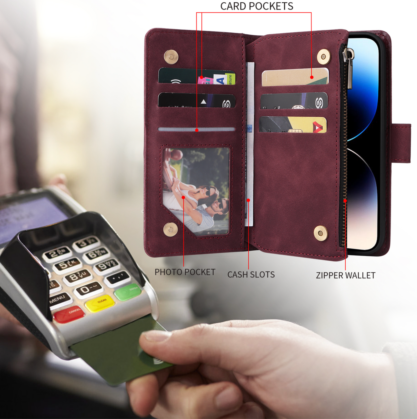 Galaxy S21 Plus Best Selling Zipper Flip Case