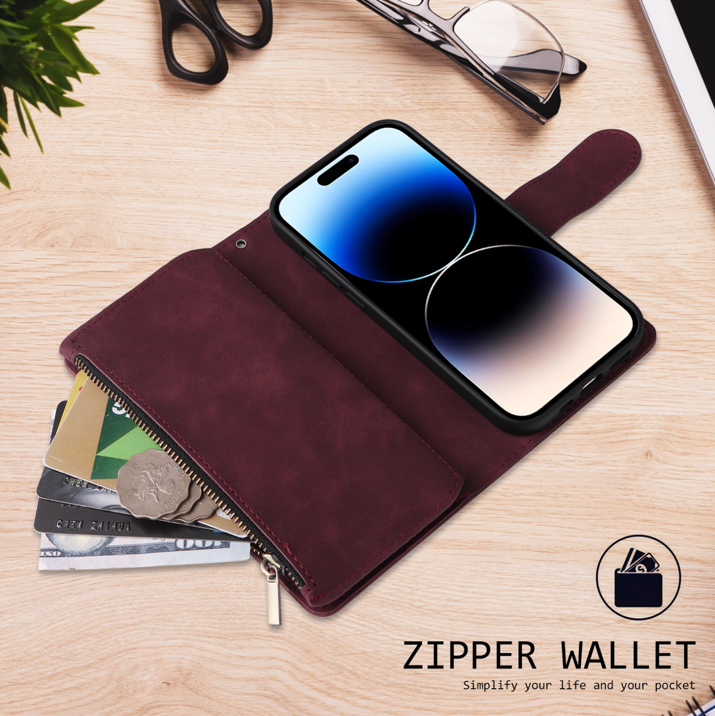 Galaxy S21 Plus Best Selling Zipper Flip Case