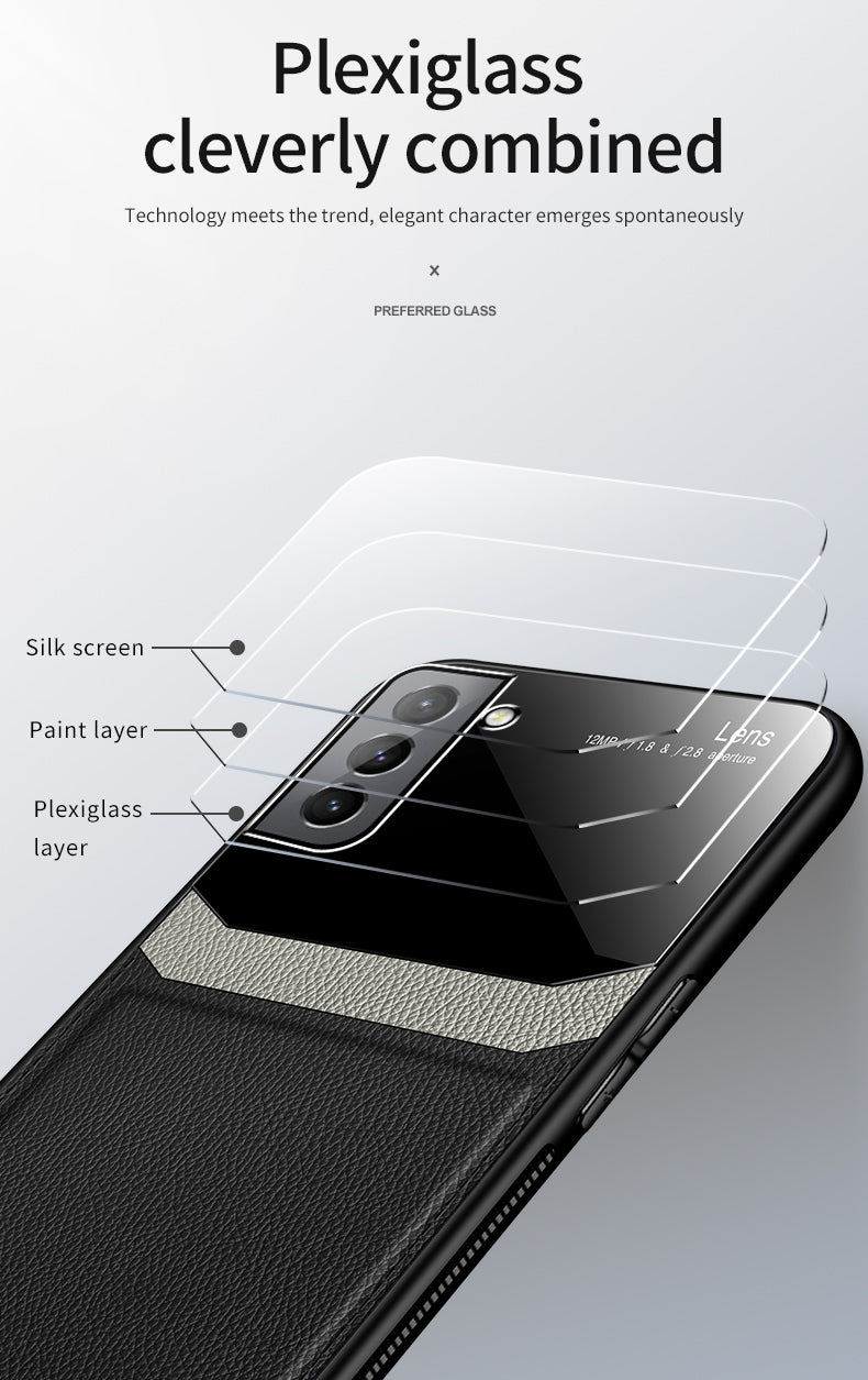 Galaxy S21 FE 5G Premium Leather Lens Protective Case
