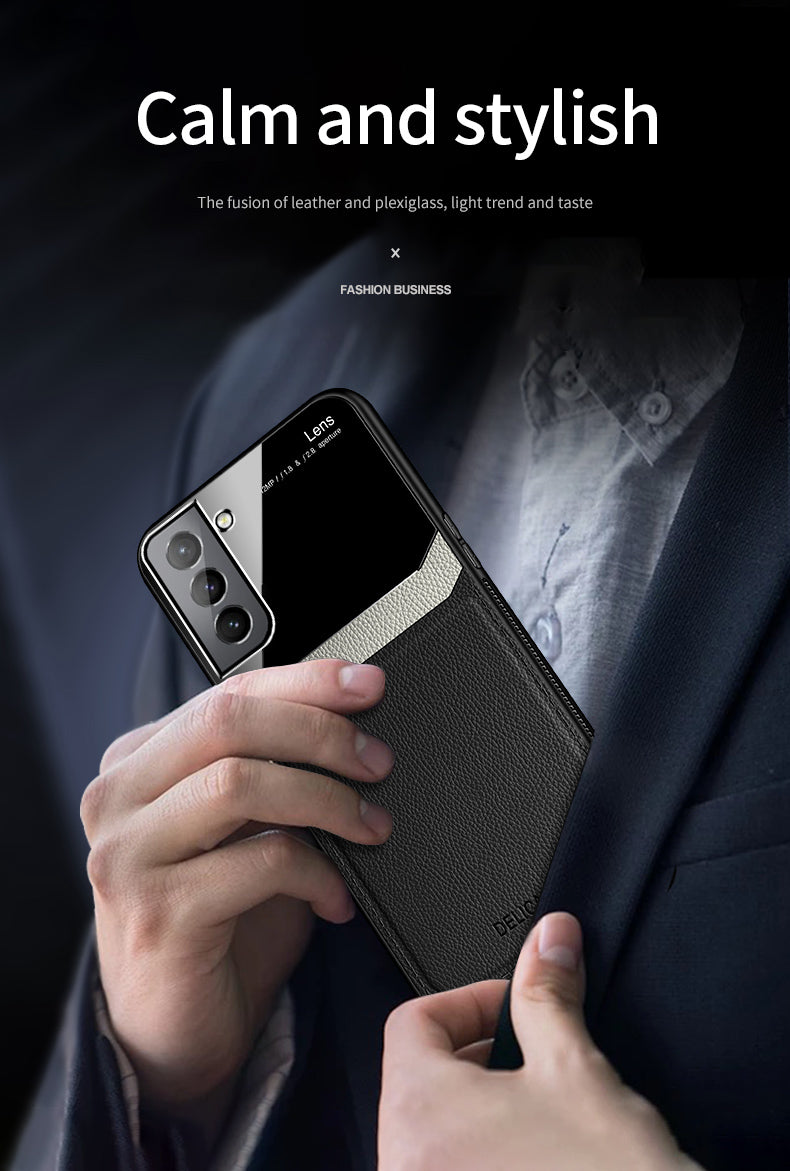 Galaxy S21 FE 5G Premium Leather Lens Protective Case