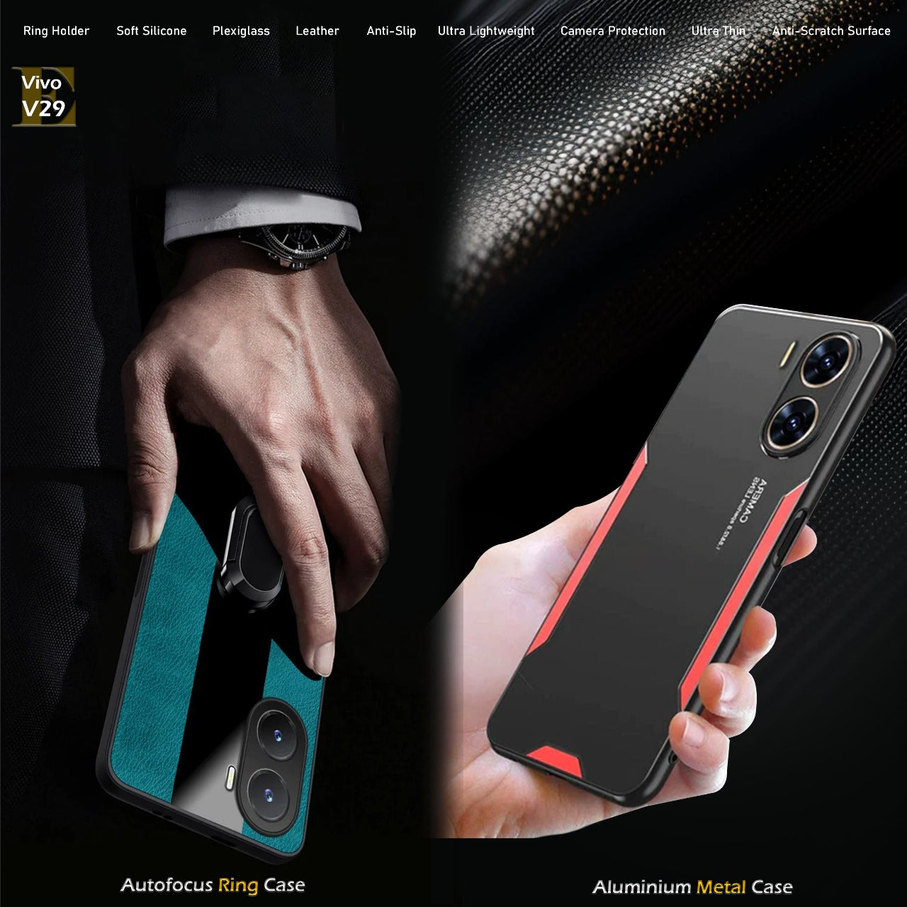 Pack Of 2 For Vivo V29e 5G Luxury Protective Mobiles Cases (A5)