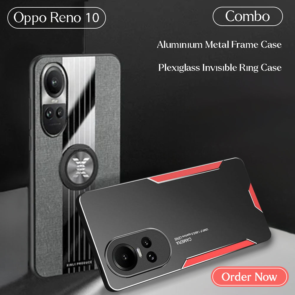 Pack Of 2 For Oppo Reno10 5G Luxury Protective Mobiles Cases (A8)